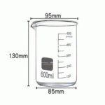 Bình thủy tinh Borosilicat hình trụ đường kính 190 mm SN1115C - Hãng SINUOTEK - Trung Quốc