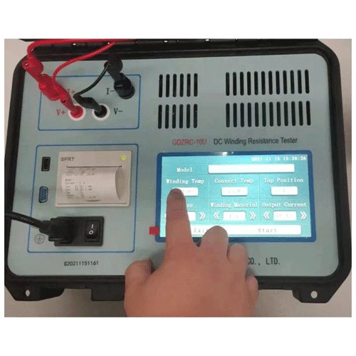 Thiết bị đo điện trở một chiều cuộn dây máy biến áp dòng 10A GDZRC-10U - Hãng HV Hipot - Trung Quốc